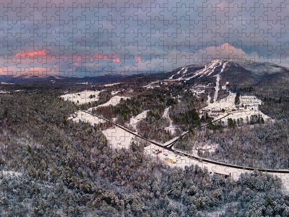 2021 Jigsaw Puzzle featuring the photograph Burke Mountain, VT at Sunset by John Rowe