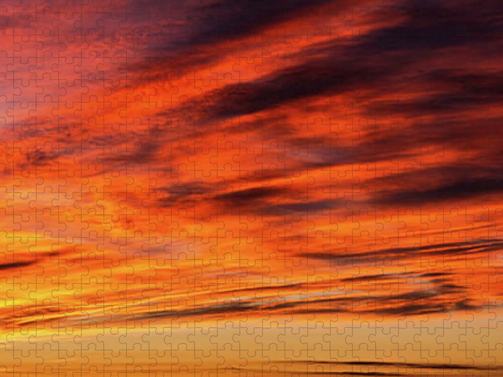 Sky Jigsaw Puzzle featuring the photograph Burning Sky by William Norton