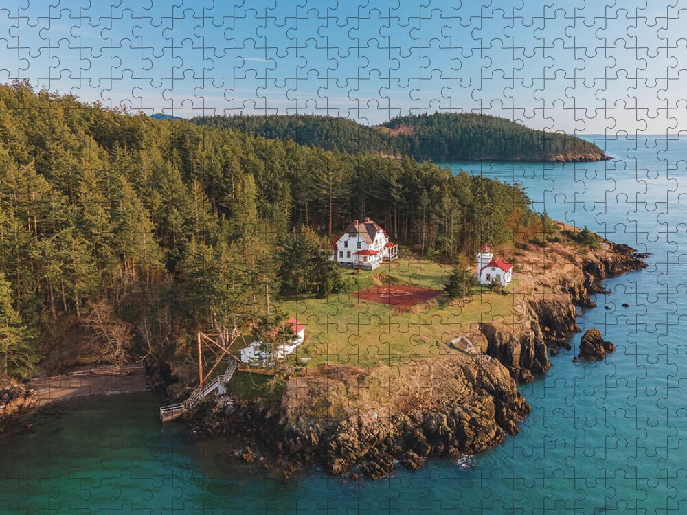 Lighthouse Jigsaw Puzzle featuring the photograph Burrows Island Lighthouse #3 by Michael Rauwolf