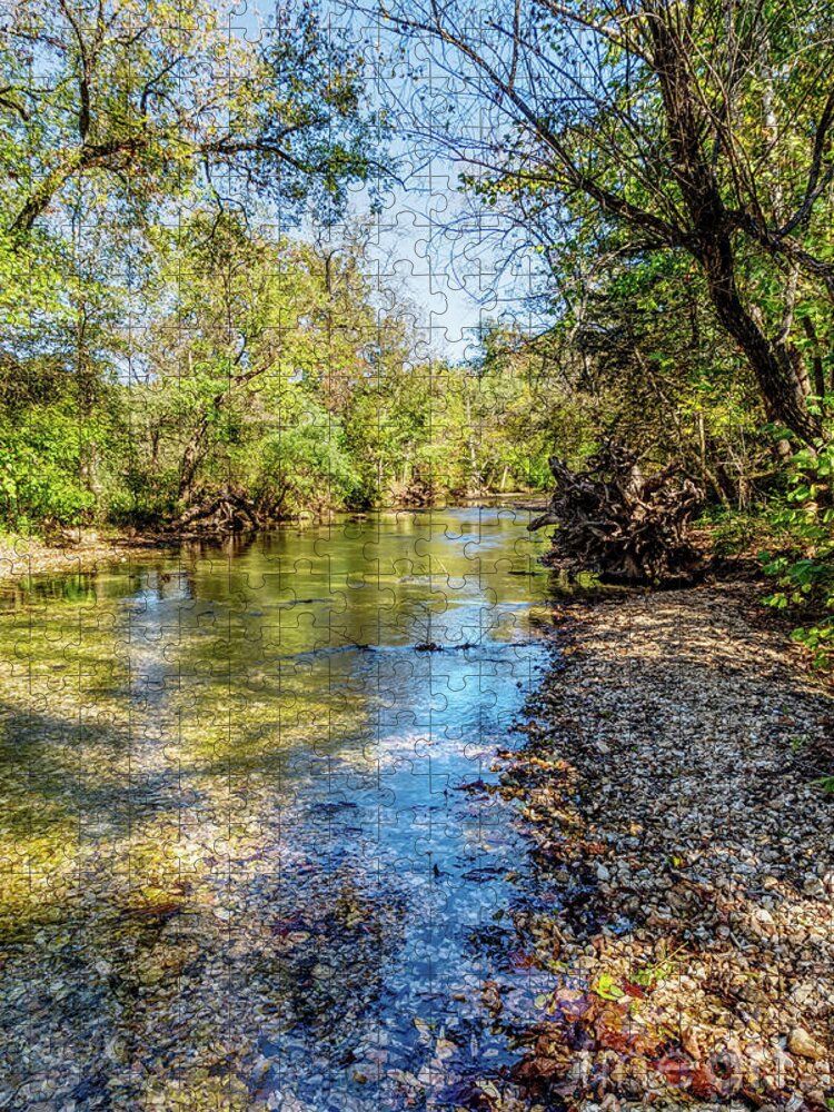 Busiek State Forest Jigsaw Puzzle featuring the photograph Busiek Camp Creek Autumn by Jennifer White