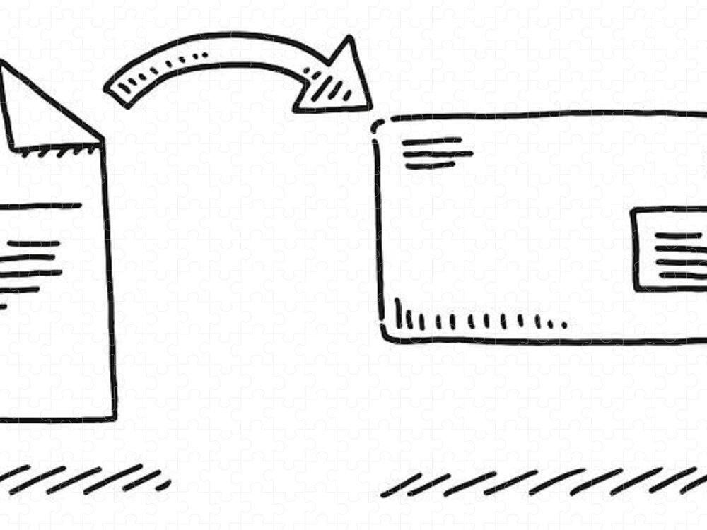 Envelope And Letter Symbol Drawing Stock Illustration - Download Image Now  - Letter - Document, Sketch, Envelope - iStock