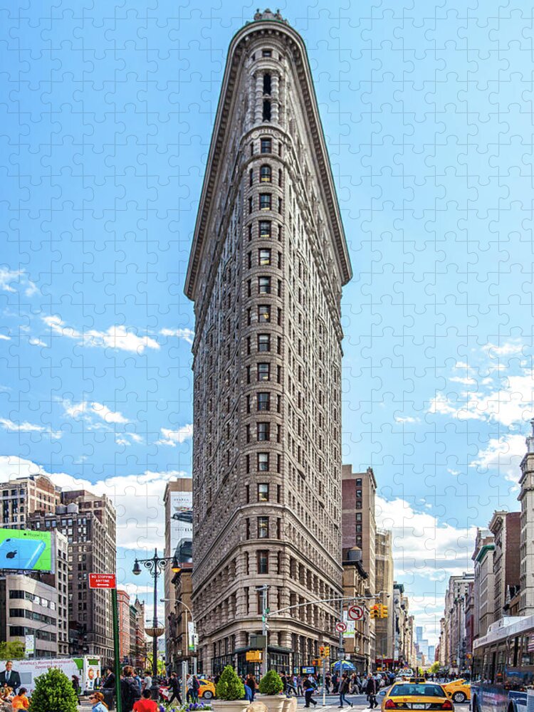 Flatiron Building Jigsaw Puzzle featuring the photograph Busy On Broadway and Fifth by Az Jackson
