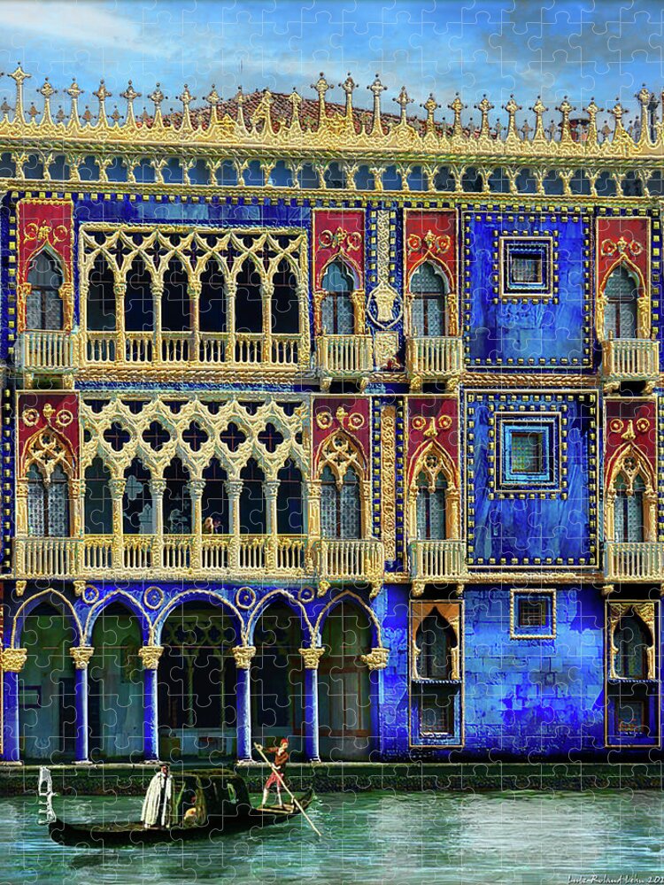 Painting Jigsaw Puzzle featuring the digital art Ca d'Oro Venice by Lutz Roland Lehn