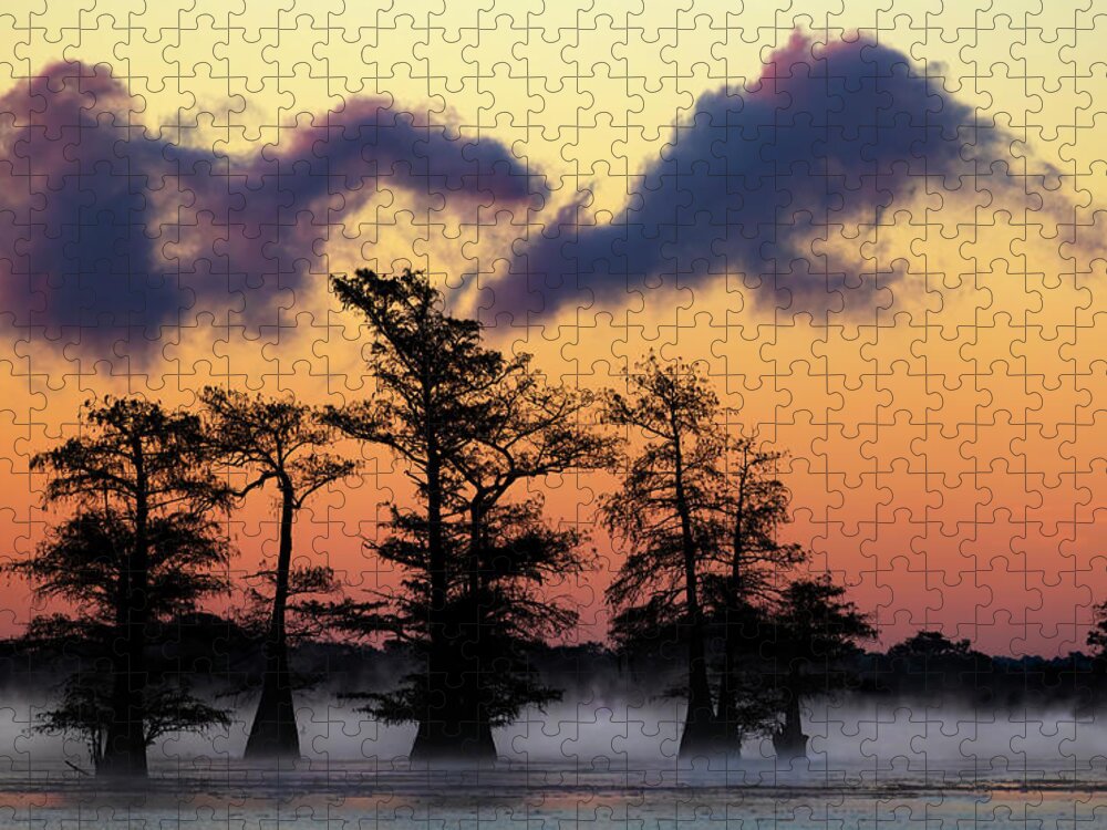 Sunrise Jigsaw Puzzle featuring the photograph Caddo Colors by Art Cole