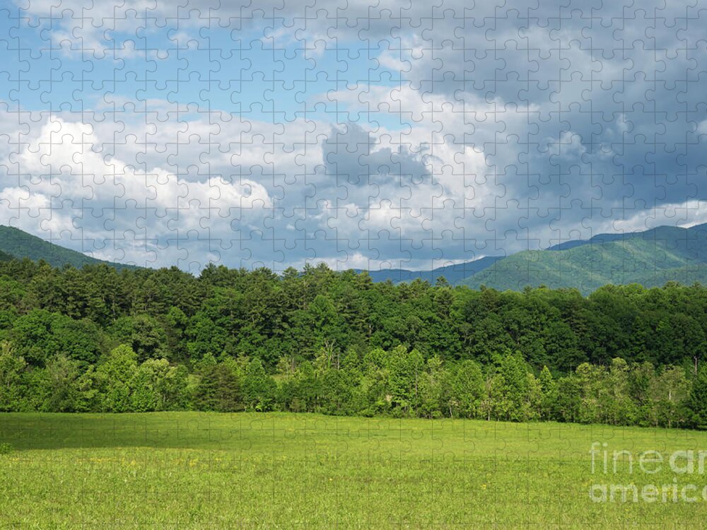 Cades Cove Jigsaw Puzzle featuring the photograph Cades Cove Landscape 12 by Phil Perkins