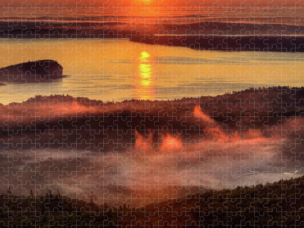 Bar Harbor Jigsaw Puzzle featuring the photograph Cadillac Mountain 1003 by Greg Hartford