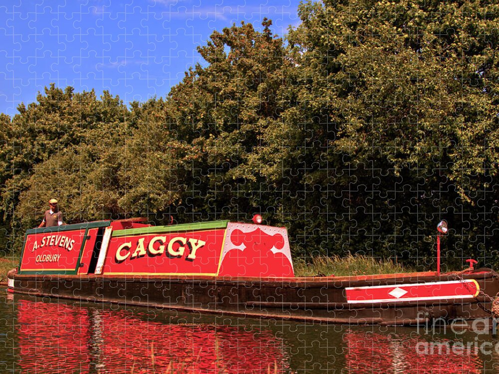 Work Jigsaw Puzzle featuring the photograph Caggy at Factory Locks by Stephen Melia