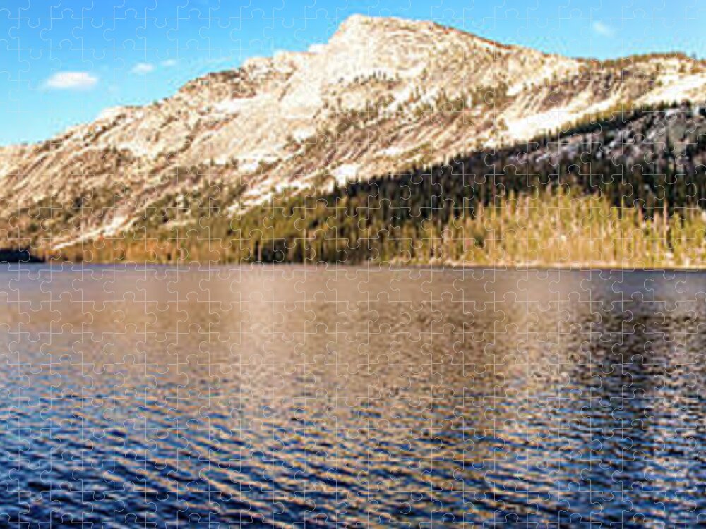 California Jigsaw Puzzle featuring the photograph California Mountains Cold Lake Waters panorama by Dan Carmichael