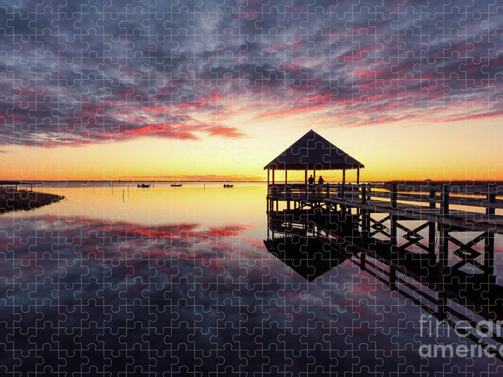 Outer Banks Jigsaw Puzzle featuring the photograph Calm Reflecting by Anthony Heflin