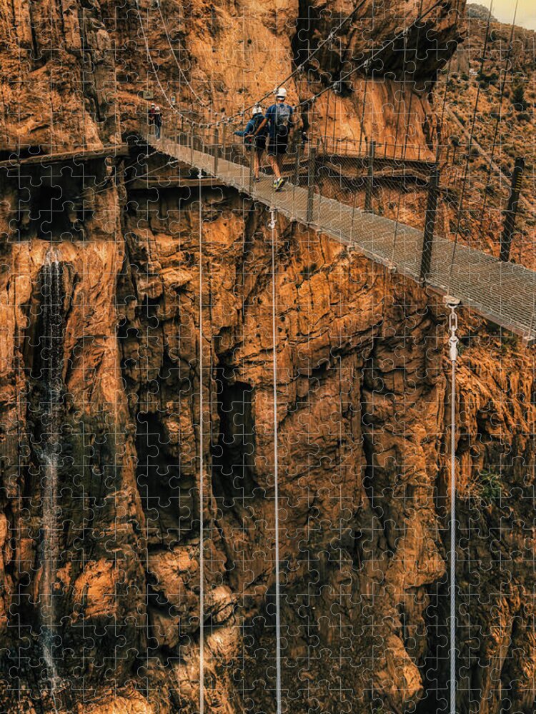 Caminito Del Rey Jigsaw Puzzle featuring the photograph Caminito del Rey New Bridge by Micah Offman