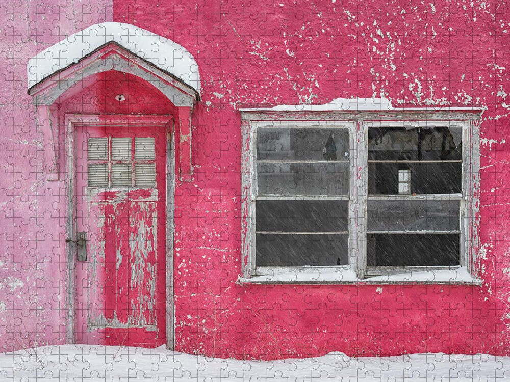 Abandoned Jigsaw Puzzle featuring the photograph Candy Cane Motel by Darren White