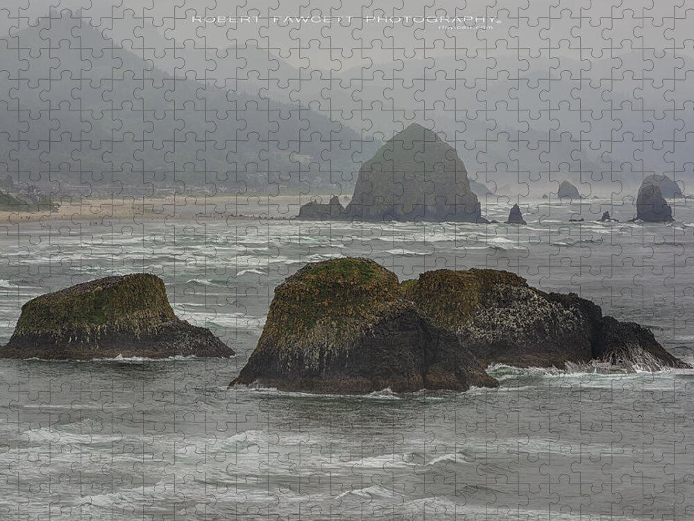 Oregon Jigsaw Puzzle featuring the photograph Cannon beach 6 by Robert Fawcett