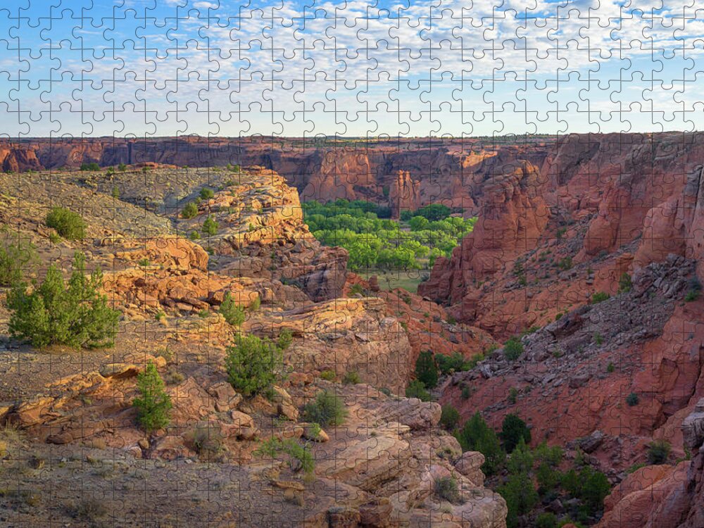 Arizona Jigsaw Puzzle featuring the photograph Canyon de Chelly - Morning at Tsegi Overlook by Alexander Kunz