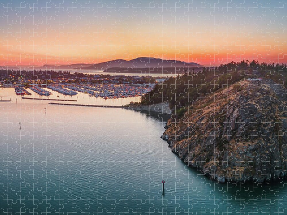 Anacortes Jigsaw Puzzle featuring the photograph Cap Sante Blue Hour by Michael Rauwolf