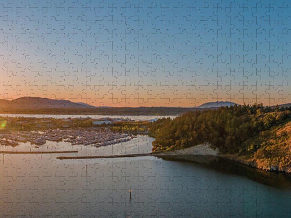Cap Sante Jigsaw Puzzle featuring the photograph Cap Sante Panorama #1 by Michael Rauwolf