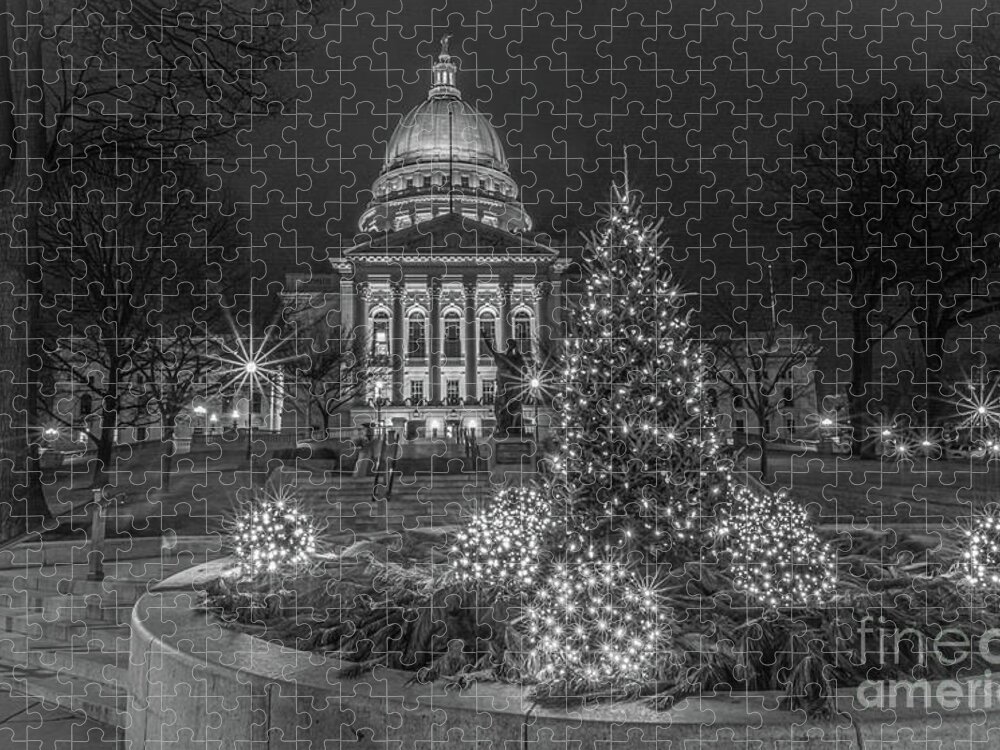 Wisconsin Capitol Jigsaw Puzzle featuring the photograph Capitol Sparkle by Amfmgirl Photography