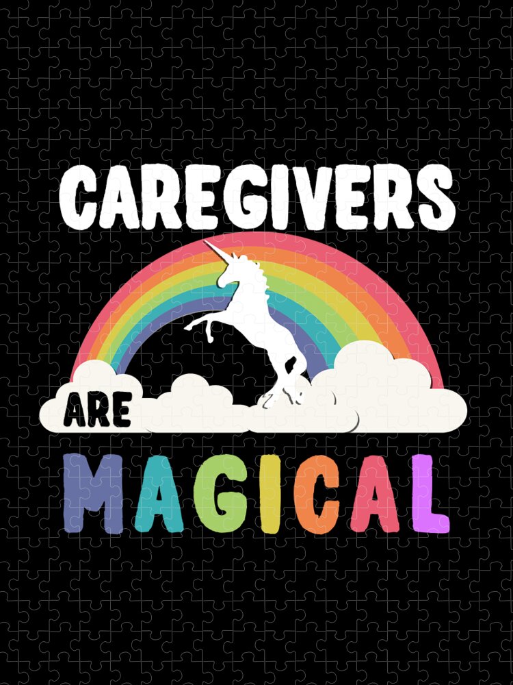 Funny Jigsaw Puzzle featuring the digital art Caregivers Are Magical by Flippin Sweet Gear