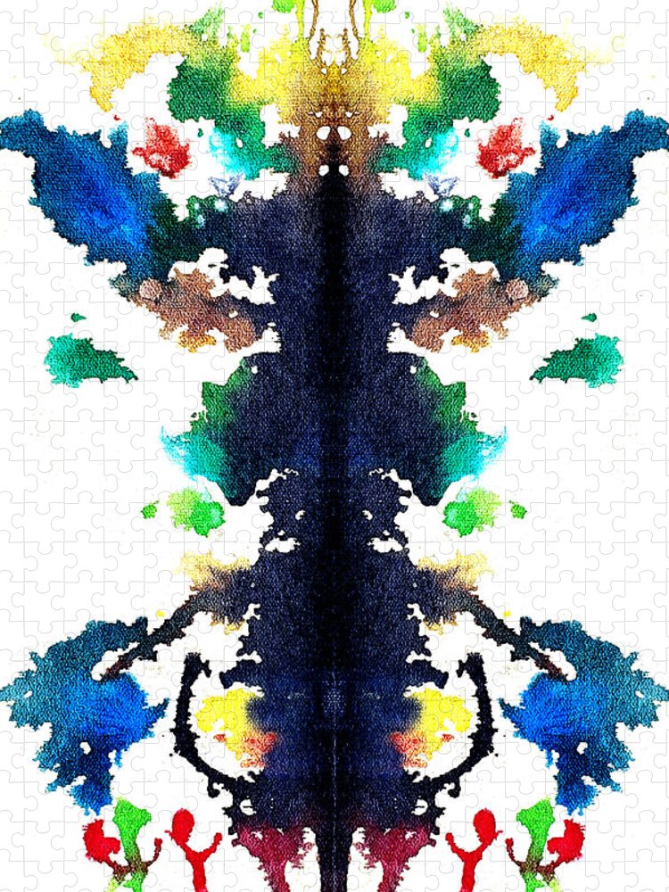 Ink Blot Jigsaw Puzzle featuring the painting Caring Celebration by Stephenie Zagorski