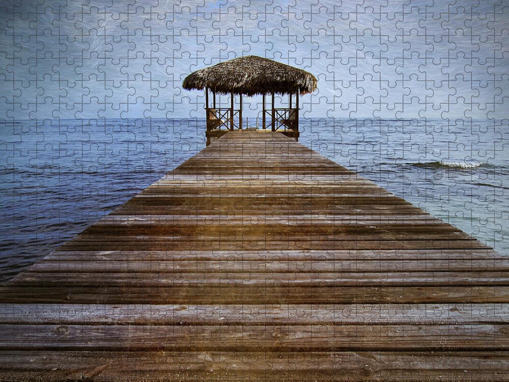 Caribbean Jigsaw Puzzle featuring the photograph Carribean Dock in Morning by Mary Lee Dereske