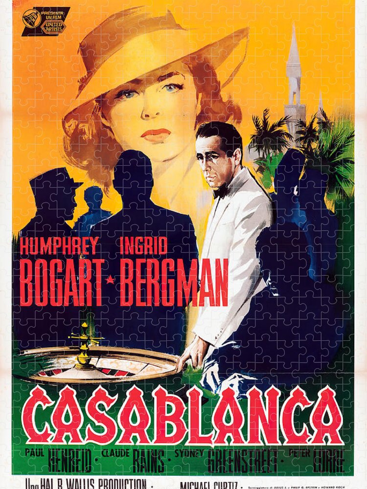 Synopsis Jigsaw Puzzle featuring the mixed media ''Casablanca'', 1942 - art by Silvano Campeggi by Movie World Posters