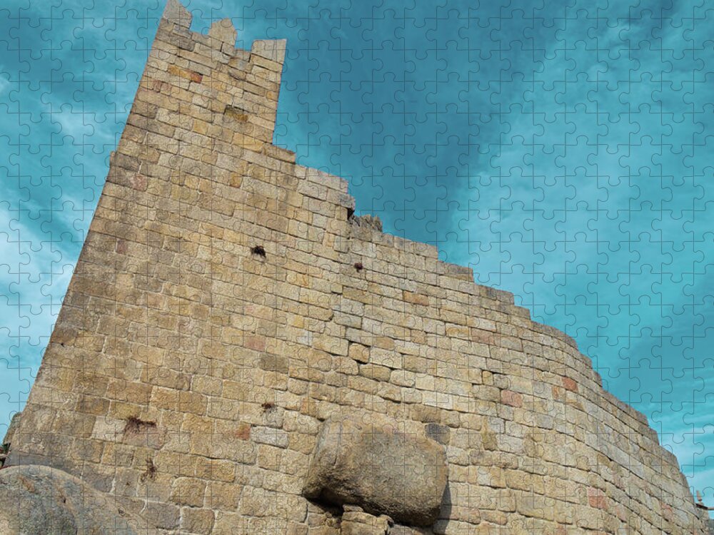 Fundao Jigsaw Puzzle featuring the photograph Castle of Castelo Novo by Angelo DeVal