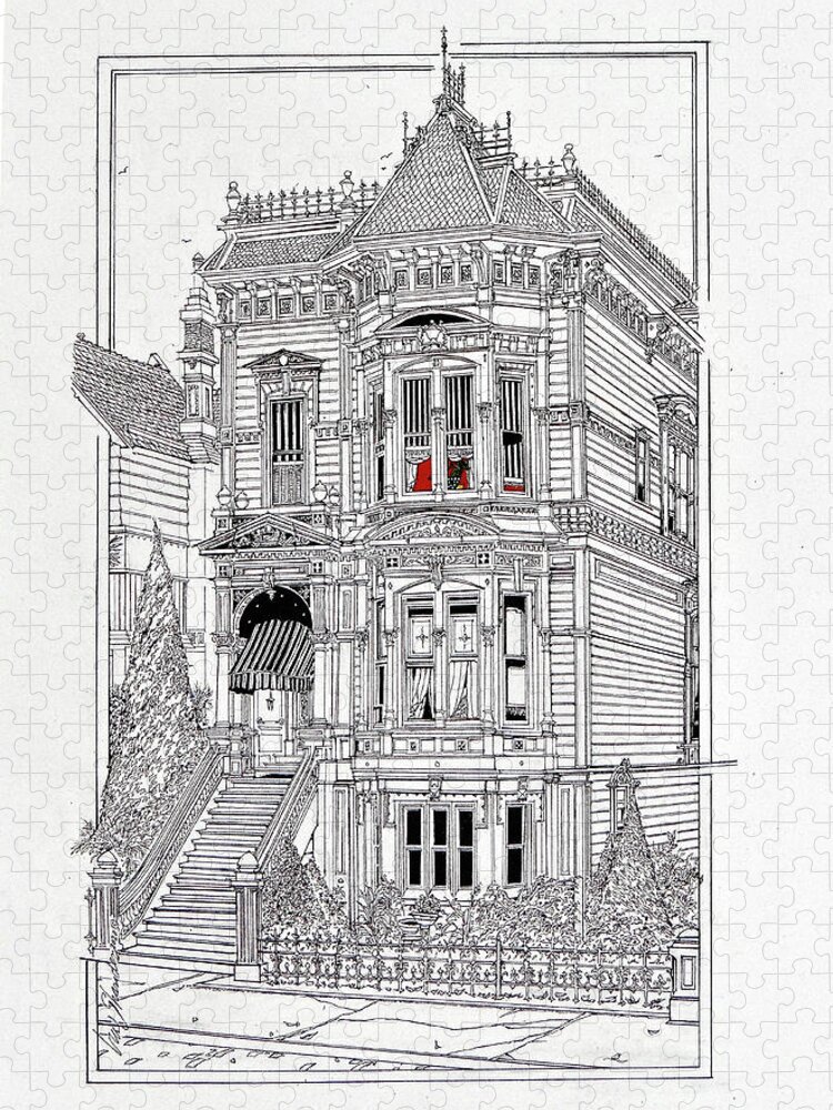 Drawings Jigsaw Puzzle featuring the photograph Castles On California Street by Ira Shander