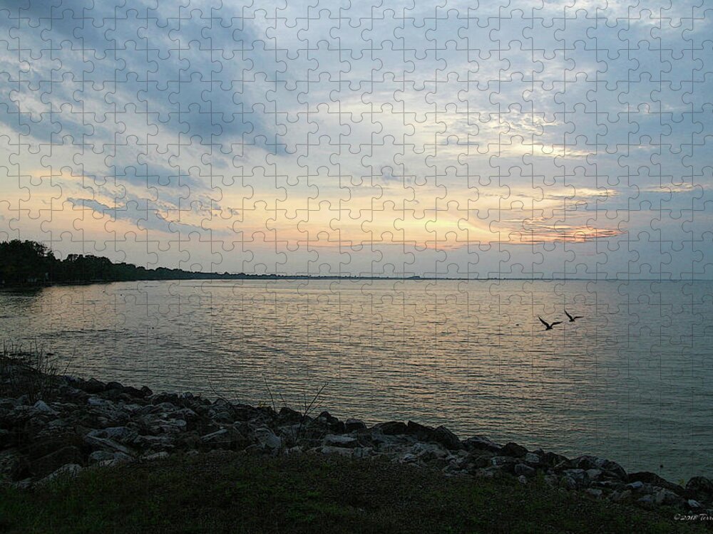 Sunset Jigsaw Puzzle featuring the photograph Catawba Island Sunset by Terri Harper