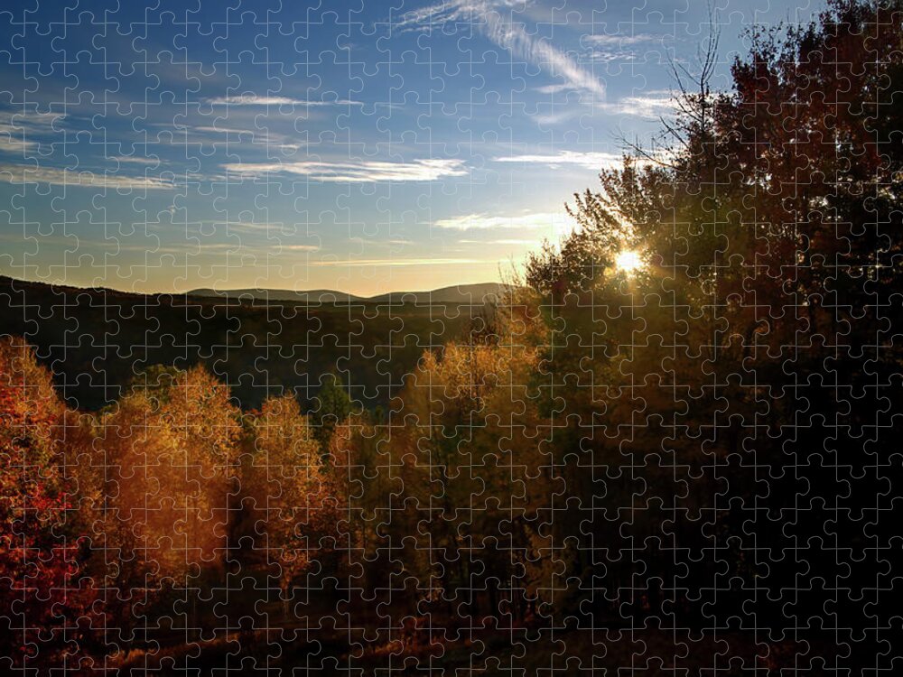 Sunrise Jigsaw Puzzle featuring the photograph Catskill Sunrise by Flinn Hackett