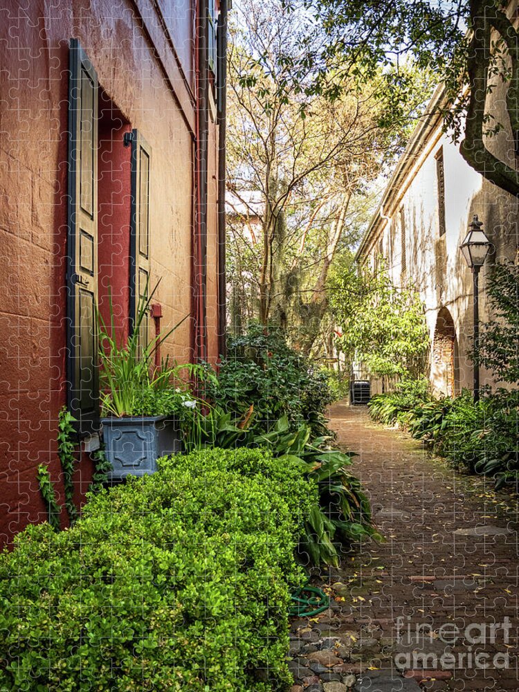 Charleston Jigsaw Puzzle featuring the photograph Charleston Garden Walkway - View 5 by Sturgeon Photography