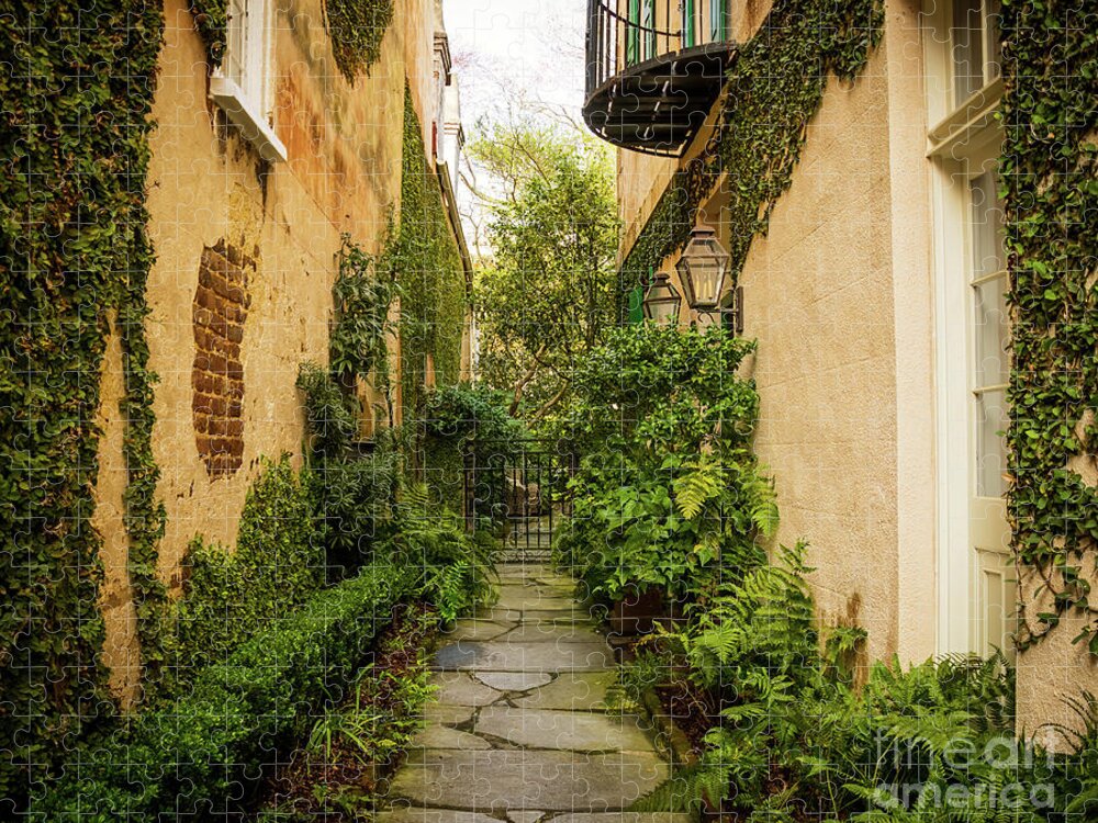 Charleston Jigsaw Puzzle featuring the photograph Charleston Garden Walkway - View 8 by Sturgeon Photography