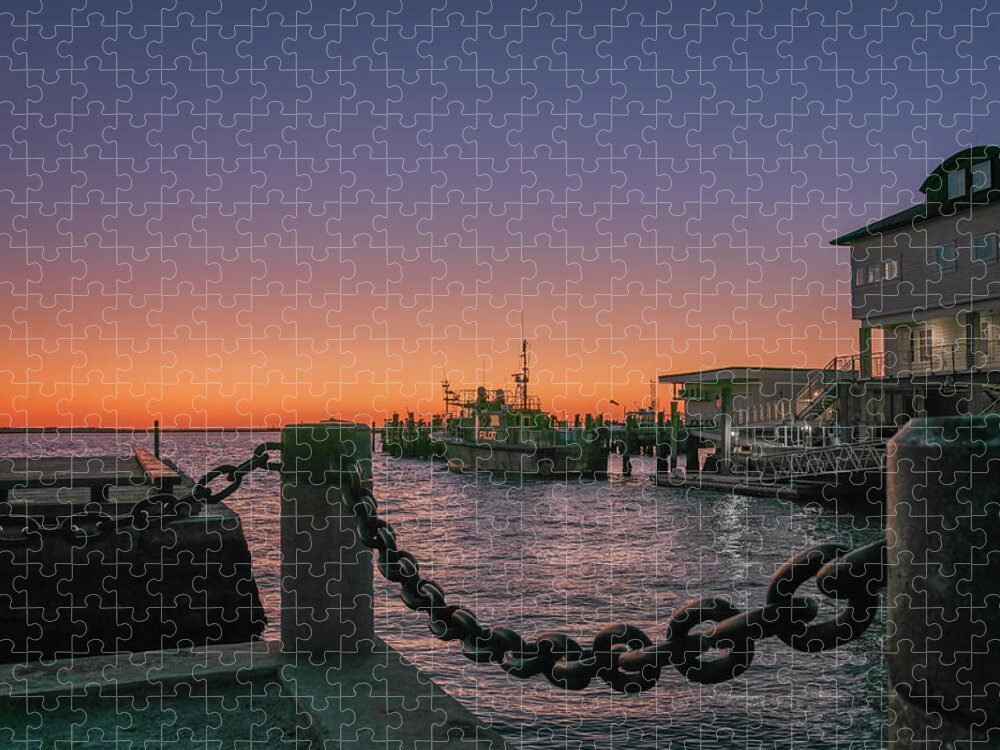 Charleston Jigsaw Puzzle featuring the photograph Charleston Pier-1 by John Kirkland