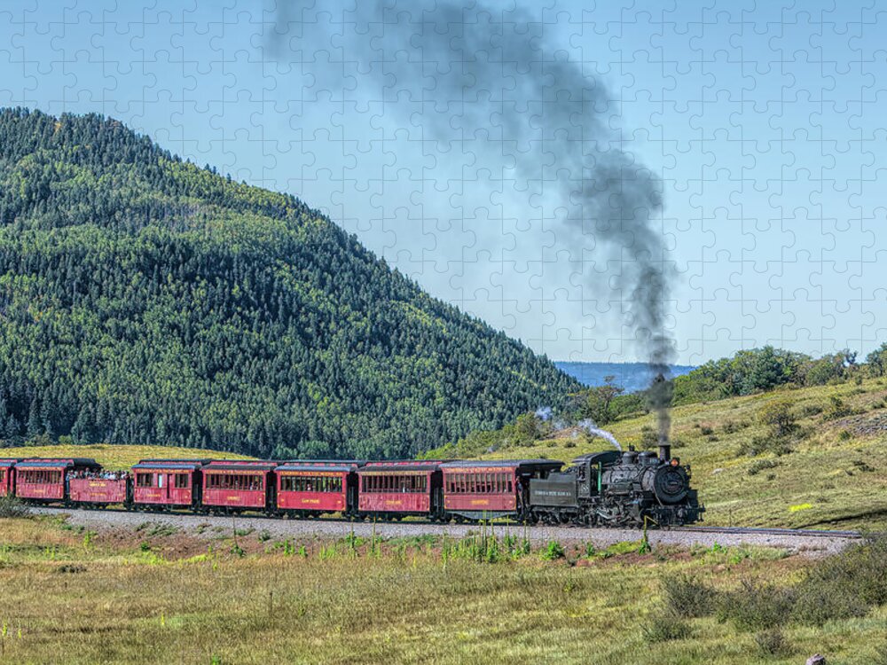 Chama Jigsaw Puzzle featuring the photograph Chasing the Cumbres and Toltec by Debra Martz