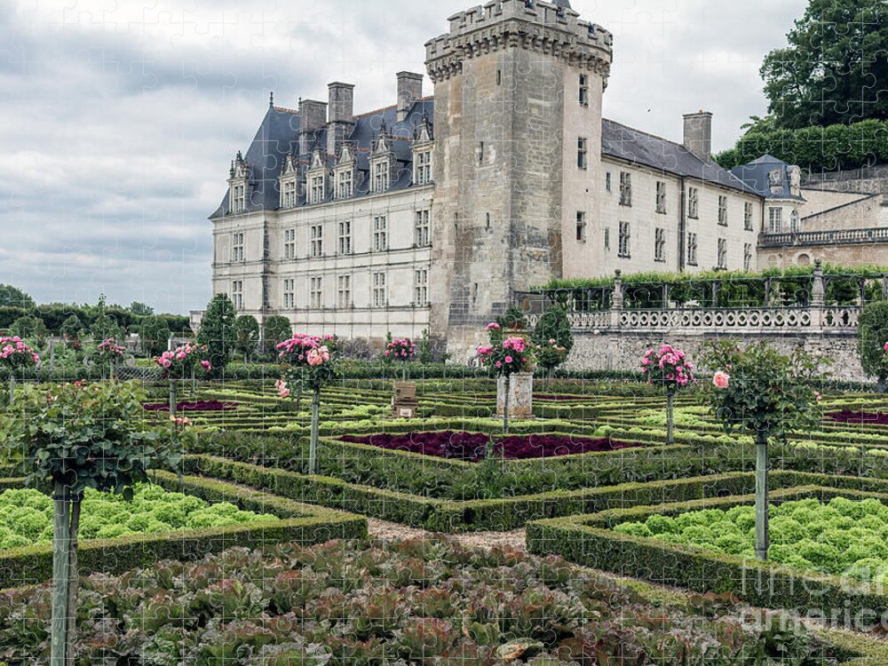 Brittany Jigsaw Puzzle featuring the photograph Chateau de Villandry, Loire Valley, France by Elaine Teague