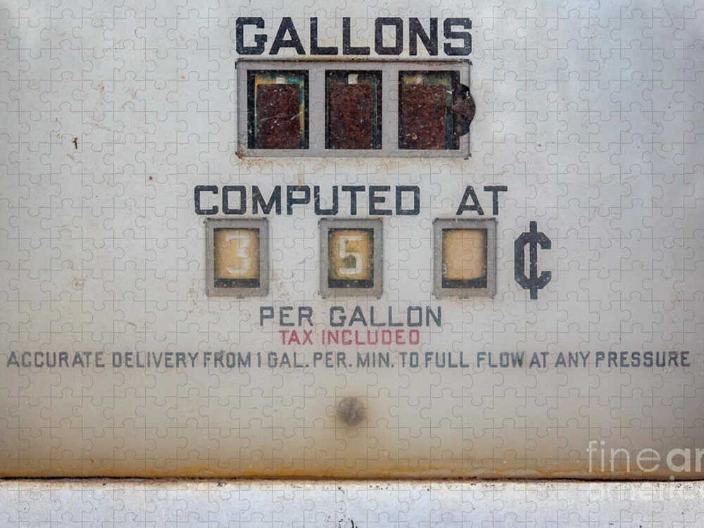 Gas Station Jigsaw Puzzle featuring the photograph Cheap Gas by Jim West