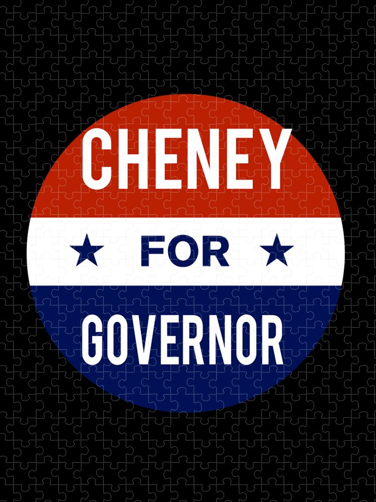 Election Jigsaw Puzzle featuring the digital art Cheney For Governor by Flippin Sweet Gear