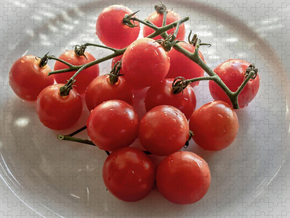 Cherry Tomatoes Jigsaw Puzzle featuring the photograph Cherry Tomatoes by Alison Frank