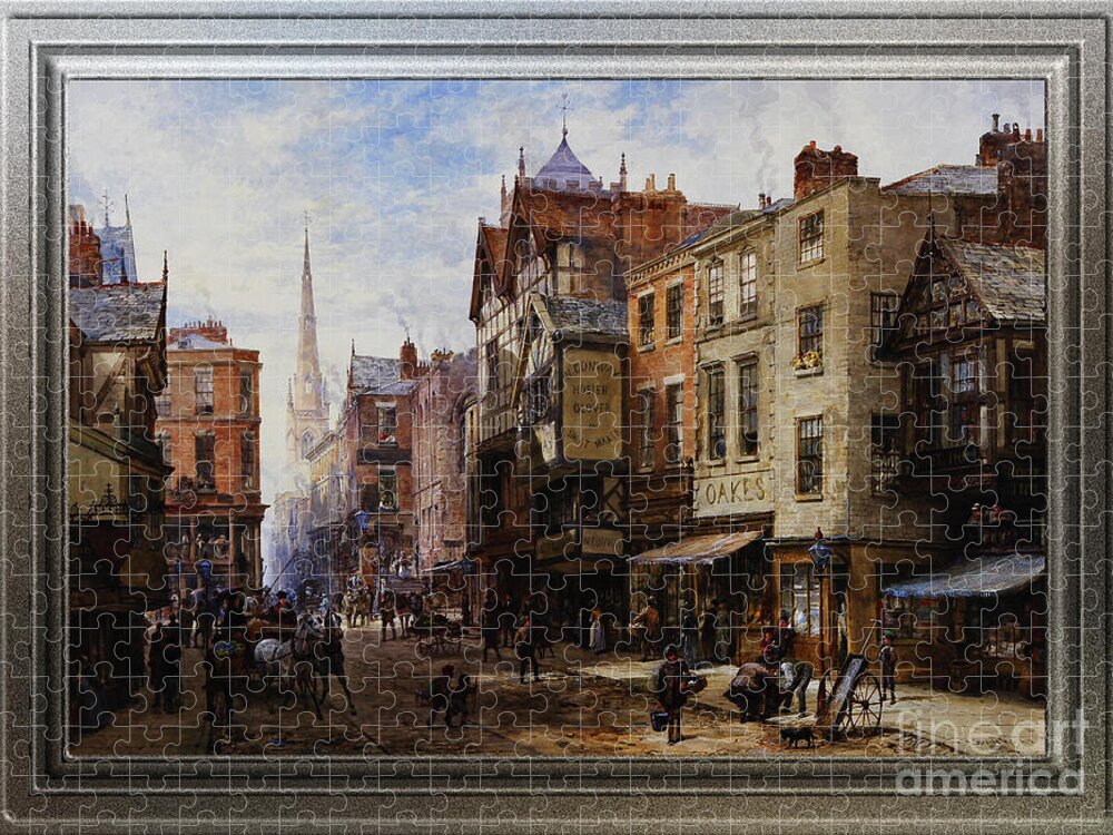 Search sudden Arctic Chester - The Cross Looking Towards Watergate Street by Louise Ingram  Rayner Classical Art Reproduct Jigsaw Puzzle by Xzendor7 | Pixels