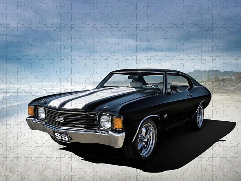 Classic Jigsaw Puzzle featuring the digital art Chevelle SS by Douglas Pittman