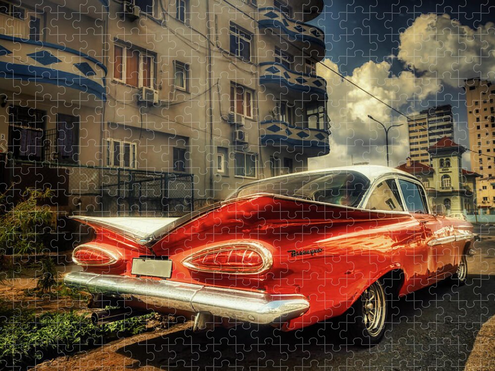 Chevy Jigsaw Puzzle featuring the photograph Chevrolet Biscayne by Micah Offman
