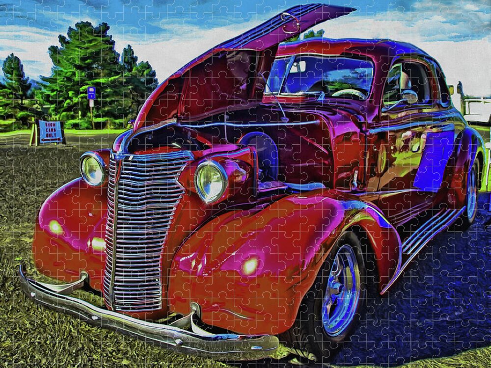 Nostalgic Jigsaw Puzzle featuring the photograph Chevy On The Run by Thom Zehrfeld