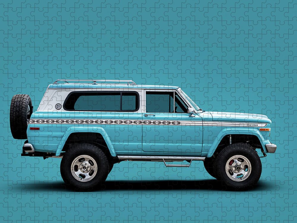 Jeep Jigsaw Puzzle featuring the digital art Chief by Douglas Pittman