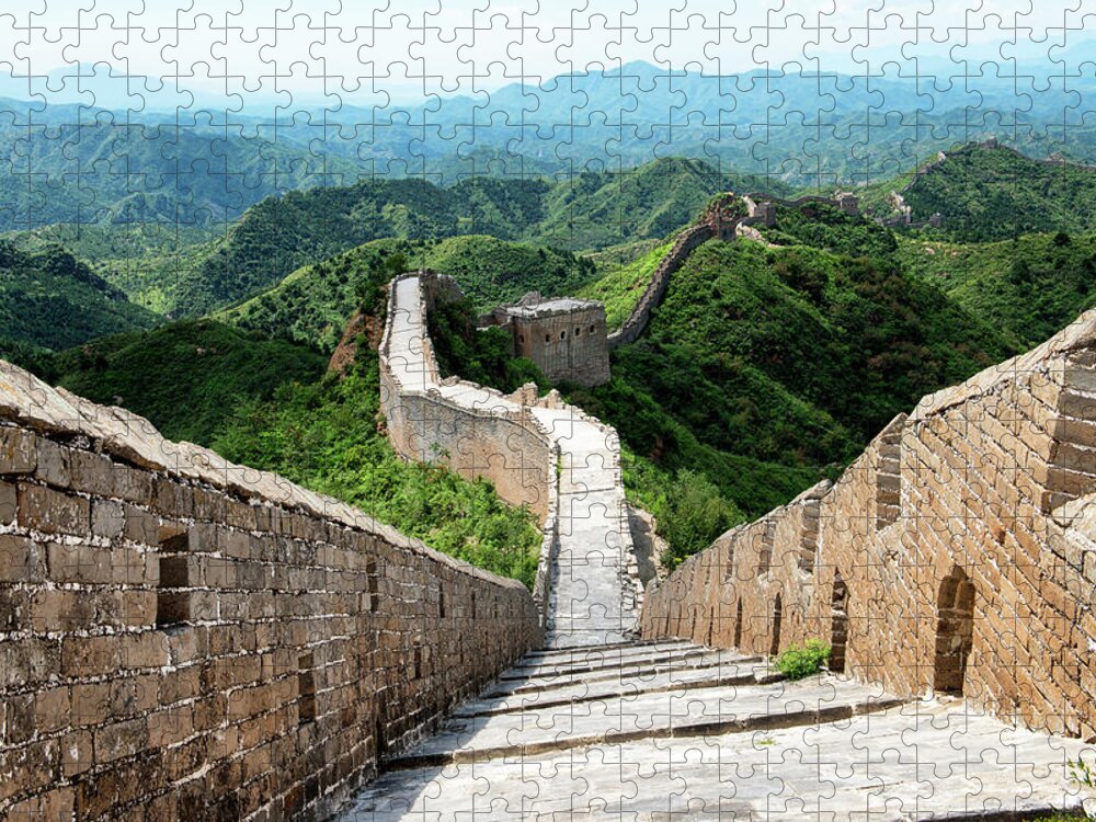 Asia Jigsaw Puzzle featuring the photograph China 10 MKm2 Collection - Great Wall of China X I X by Philippe HUGONNARD
