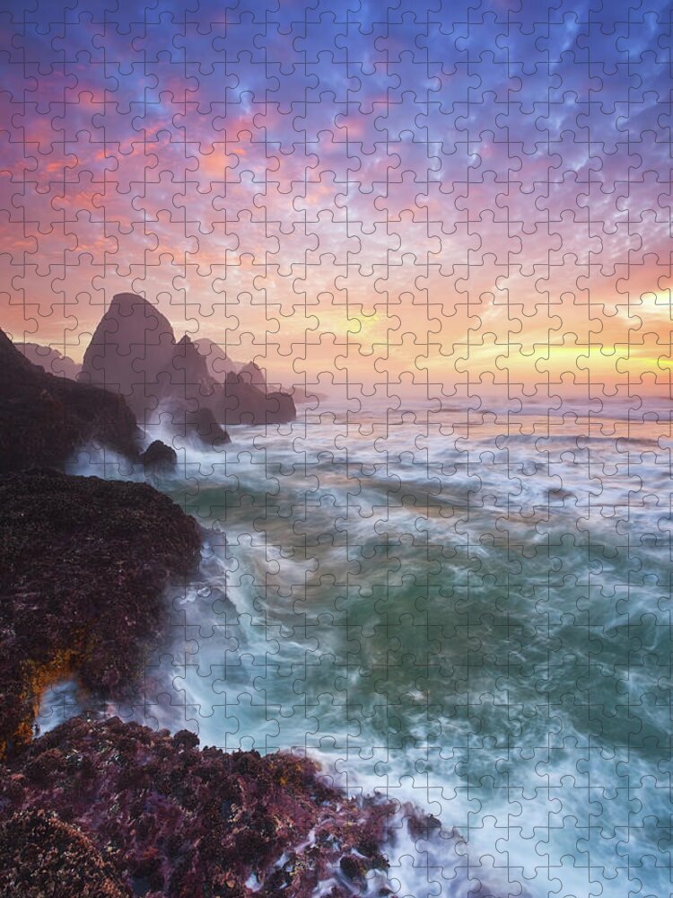 Oregon Jigsaw Puzzle featuring the photograph Christmas Eve Sunset by Darren White
