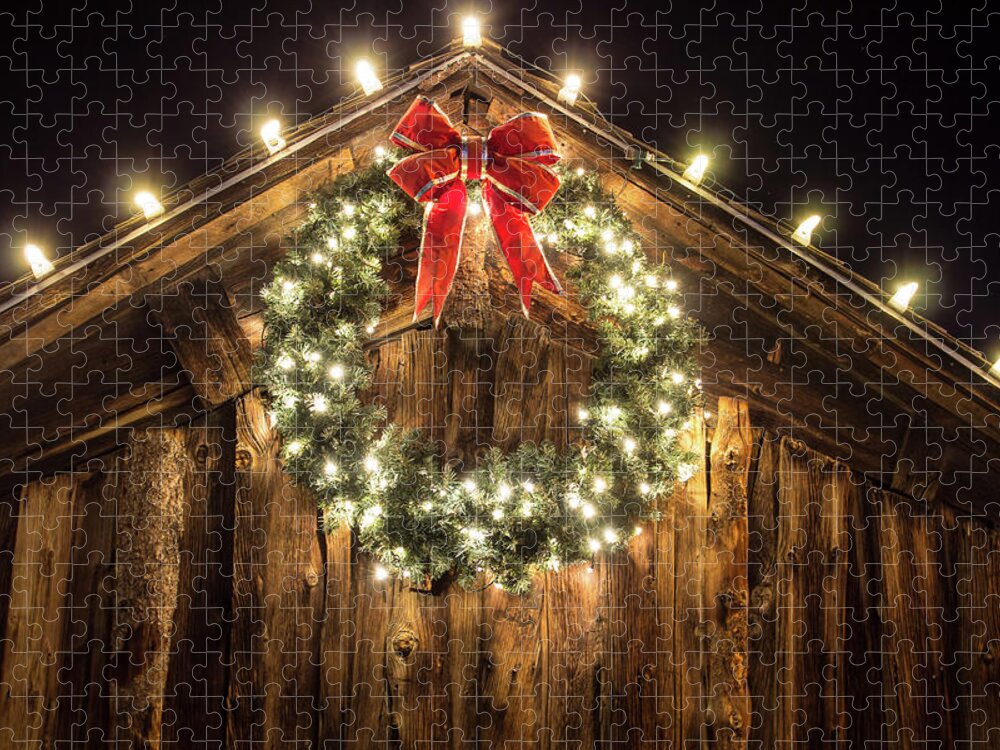 Christmas Jigsaw Puzzle featuring the photograph Christmas Wreath by Chuck Rasco Photography