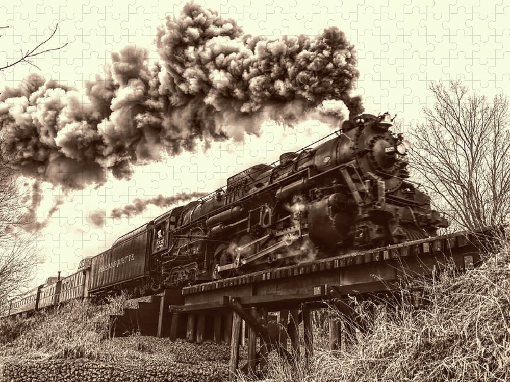 Train Jigsaw Puzzle featuring the photograph Chuggin' Along by Joe Holley