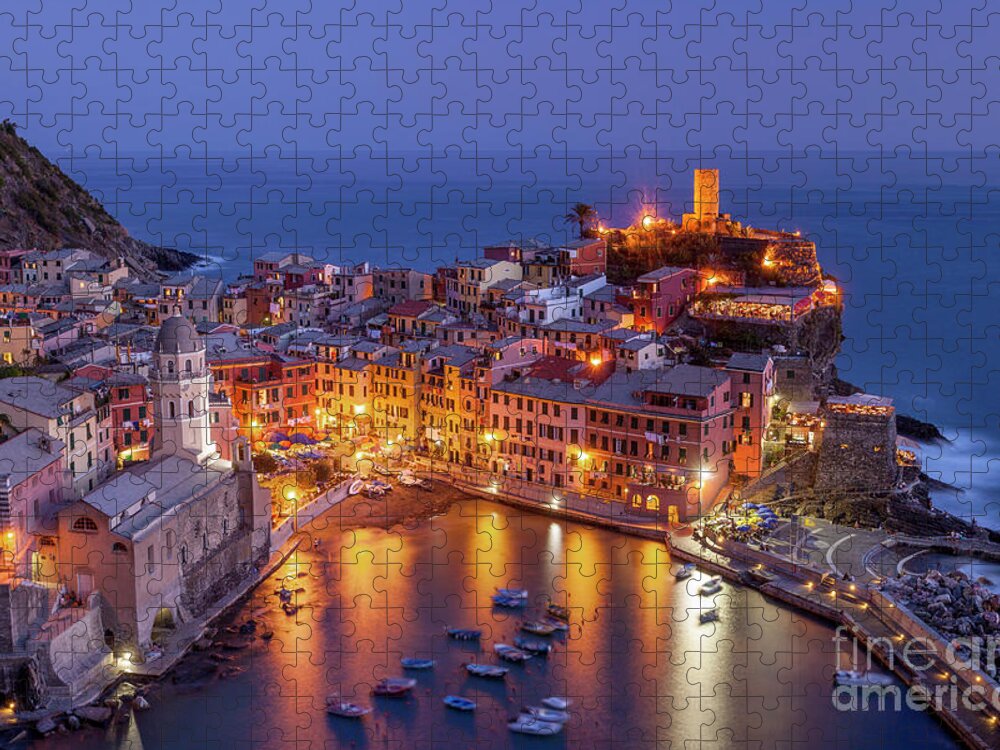 Vernazza Jigsaw Puzzle featuring the photograph Cinque Terre - Vernazza by Brian Jannsen