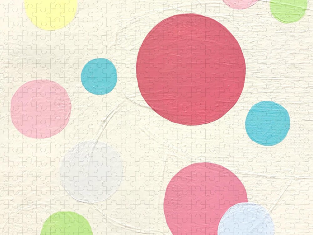 Colorful Circles Jigsaw Puzzle featuring the painting Circles by Christie Olstad