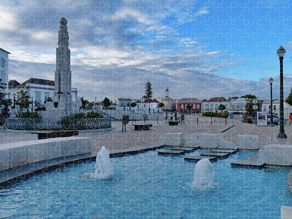 Tavira Jigsaw Puzzle featuring the photograph City Center of Tavira by Angelo DeVal