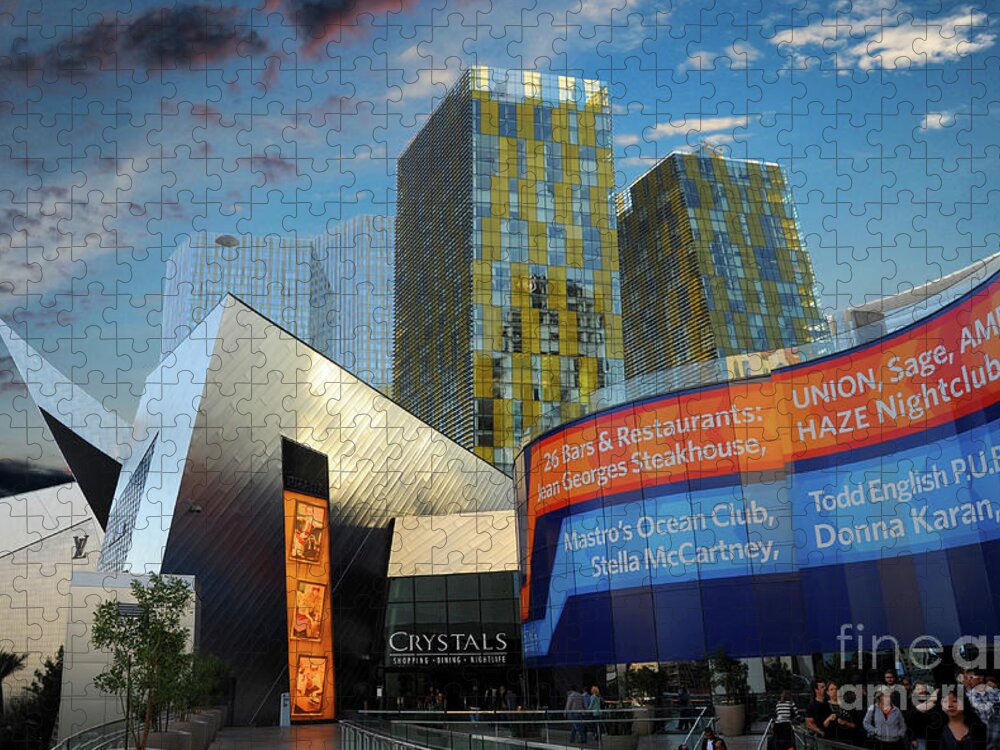 City Jigsaw Puzzle featuring the photograph City Center Pace in Las Vegas, Nevada by Gunther Allen