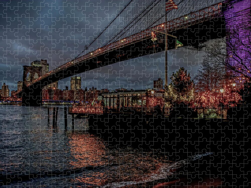 New York City Jigsaw Puzzle featuring the photograph City Lights by Regina Muscarella